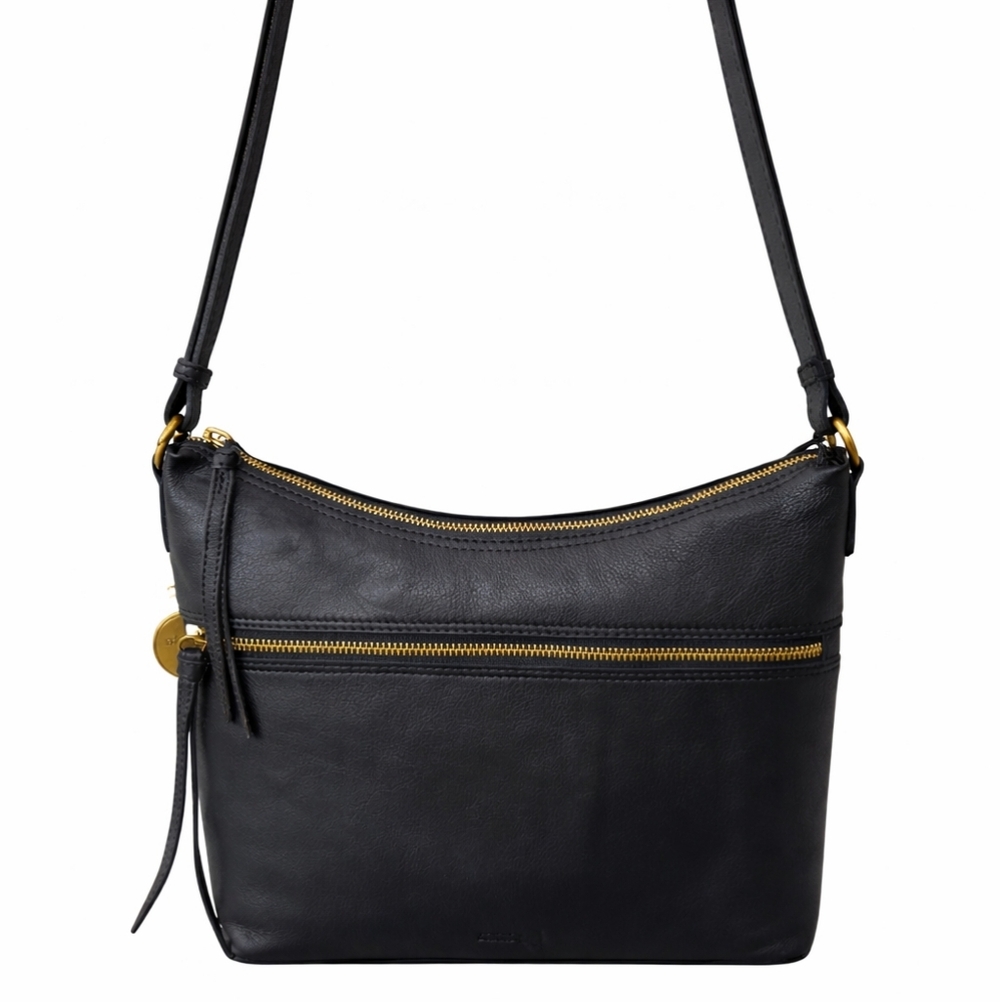MARGOT GENUINE BLACK LEATHER CROSSBODY BAG